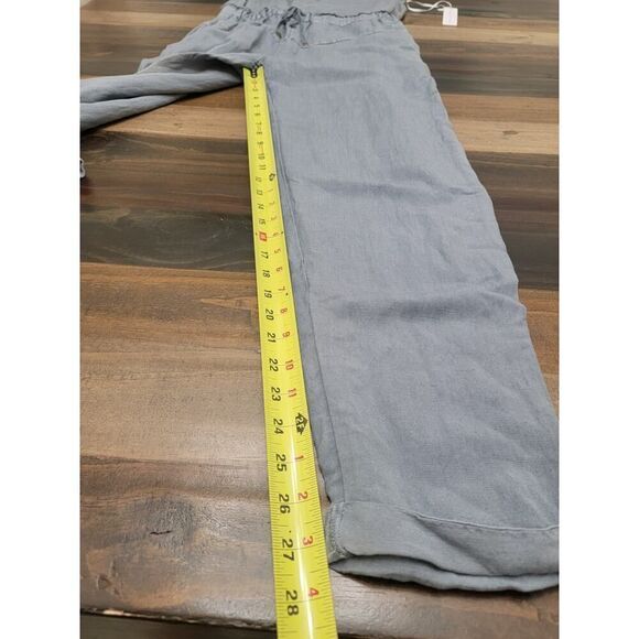 Young Fabulous & Broke Alex Linen Rayon Jumpsuit Solid Gray Drawstring Size S - Picture 7 of 12
